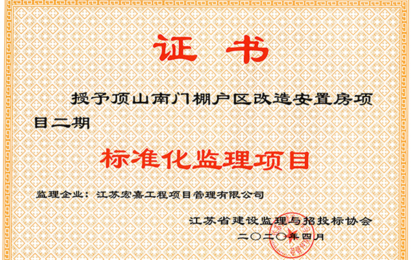 標準化監(jiān)理項目